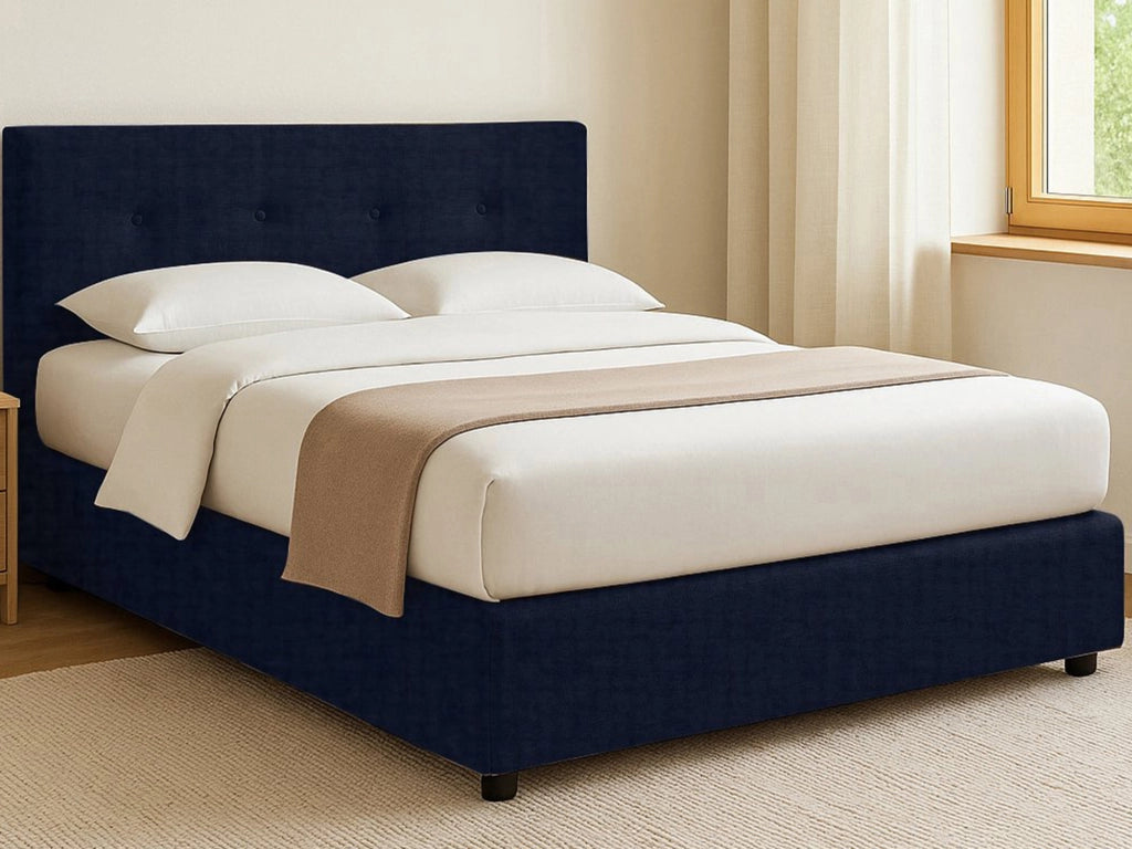 Ripon, Letto Singolo Sfoderabile Made in Italy, Viola Scuro