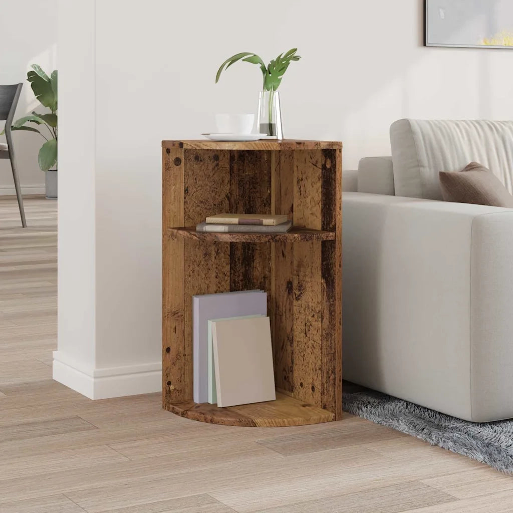 Tavolino | Tavolo laterale Legno vecchio 29,6 x 29,6 x 60 cm Legno multistrato