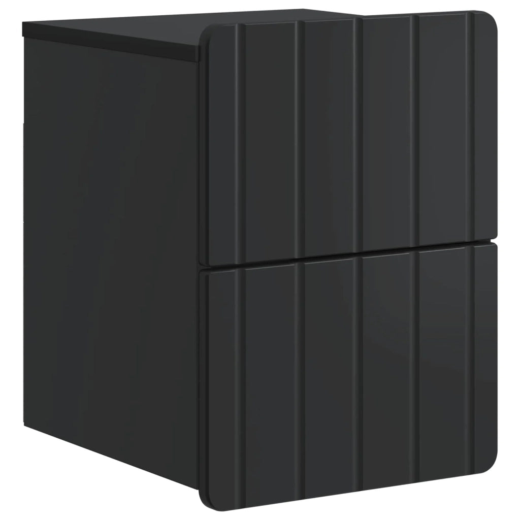 Mobiletto da notte a muro 2 pcs Nero 33 x 34,5 x 43 cm 898298
