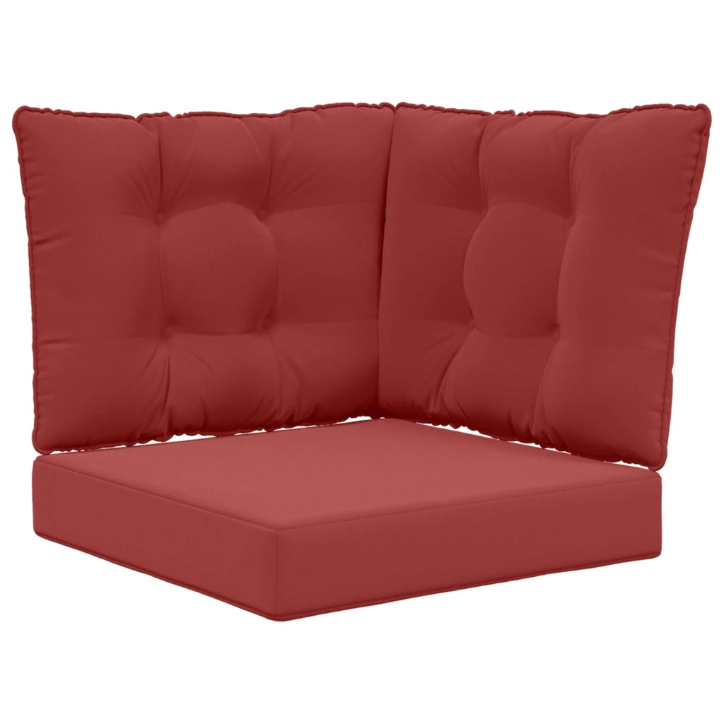 Cuscino per divano da esterno 3 pcs Rosso vino Poliestere 900804
