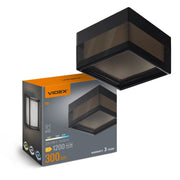 Plafoniera LED 9W quadrata nera IP65 VIDEX