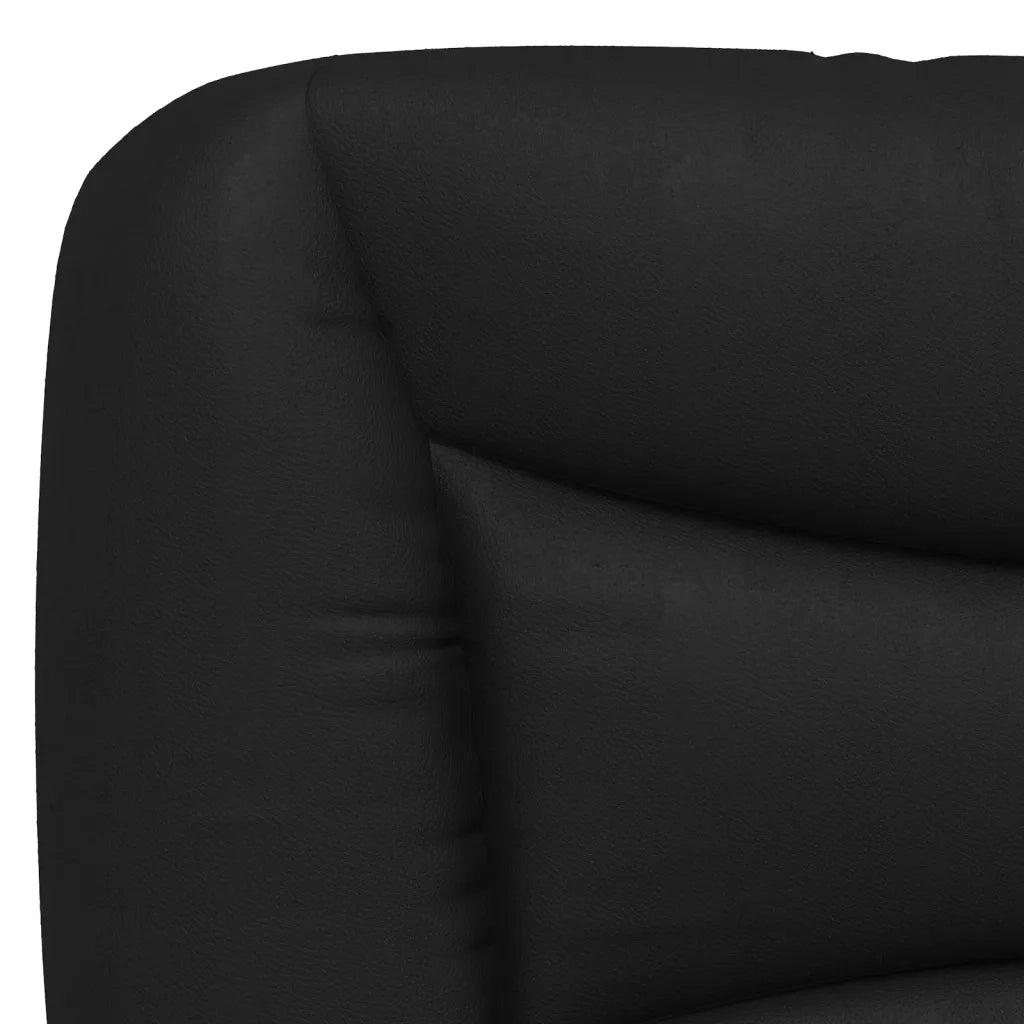 Letto con Materasso Hvar Nero 90x200 cm in Similpelle