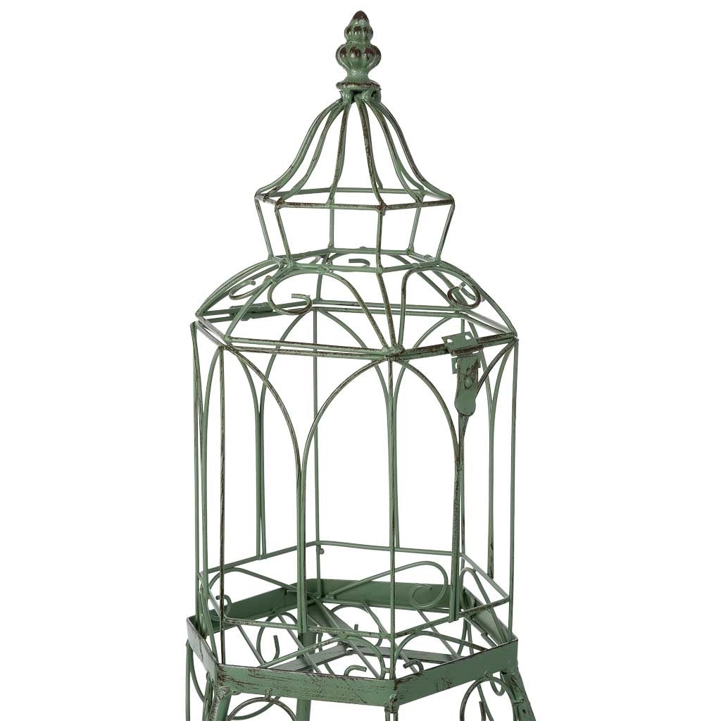 Gabbia decorativa verde 25x25x87h cm