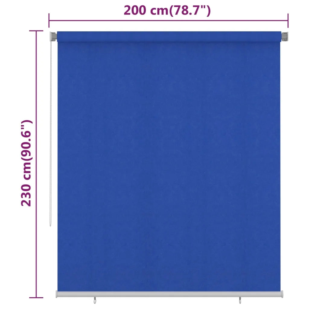 Tenda a Rullo per Esterni 205(L)x230(A) cm Blu HDPE 312855