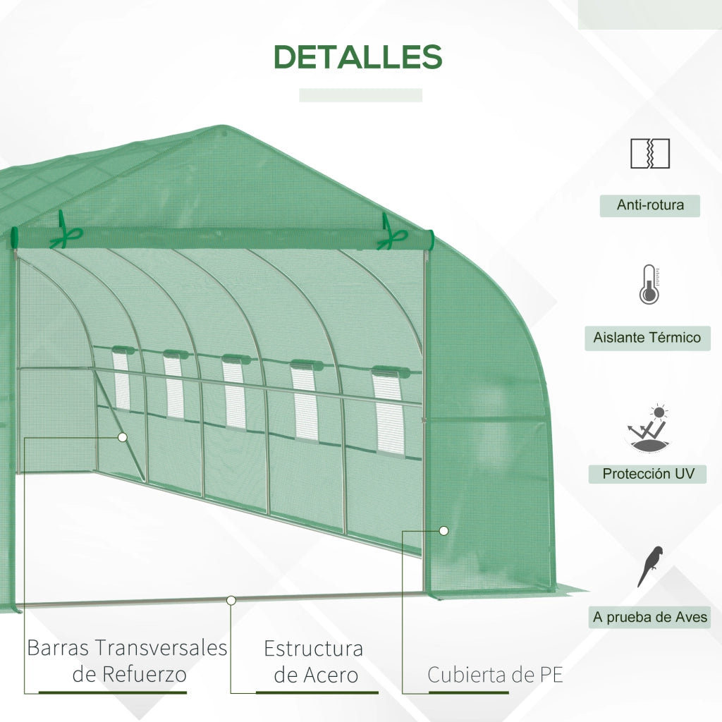 Serra da Giardino Tunnel ¨C Minimal ¨C Verde 8x3x2 m