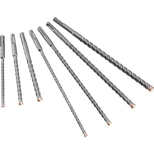 ALPEN-MAYKESTAG 0081500007100 FORCE X Kit di Punte per Cemento 7 pz SDS-Plus Diametri 6 8 10 12 mm Lunghezze 160 e 260 mm colore Nero