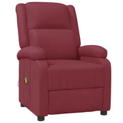 Poltrona Massaggiante | Sedia Relax Rosso Vino in Similpelle