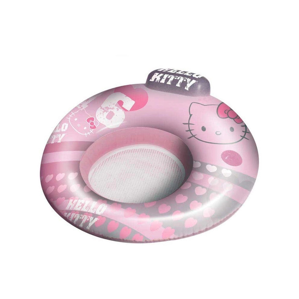 Trade Shop - Poltrona Poltroncina Gonfiabile Mare 2 In 1 Con Poggiatesta 104 Cm Hello Kitty -
