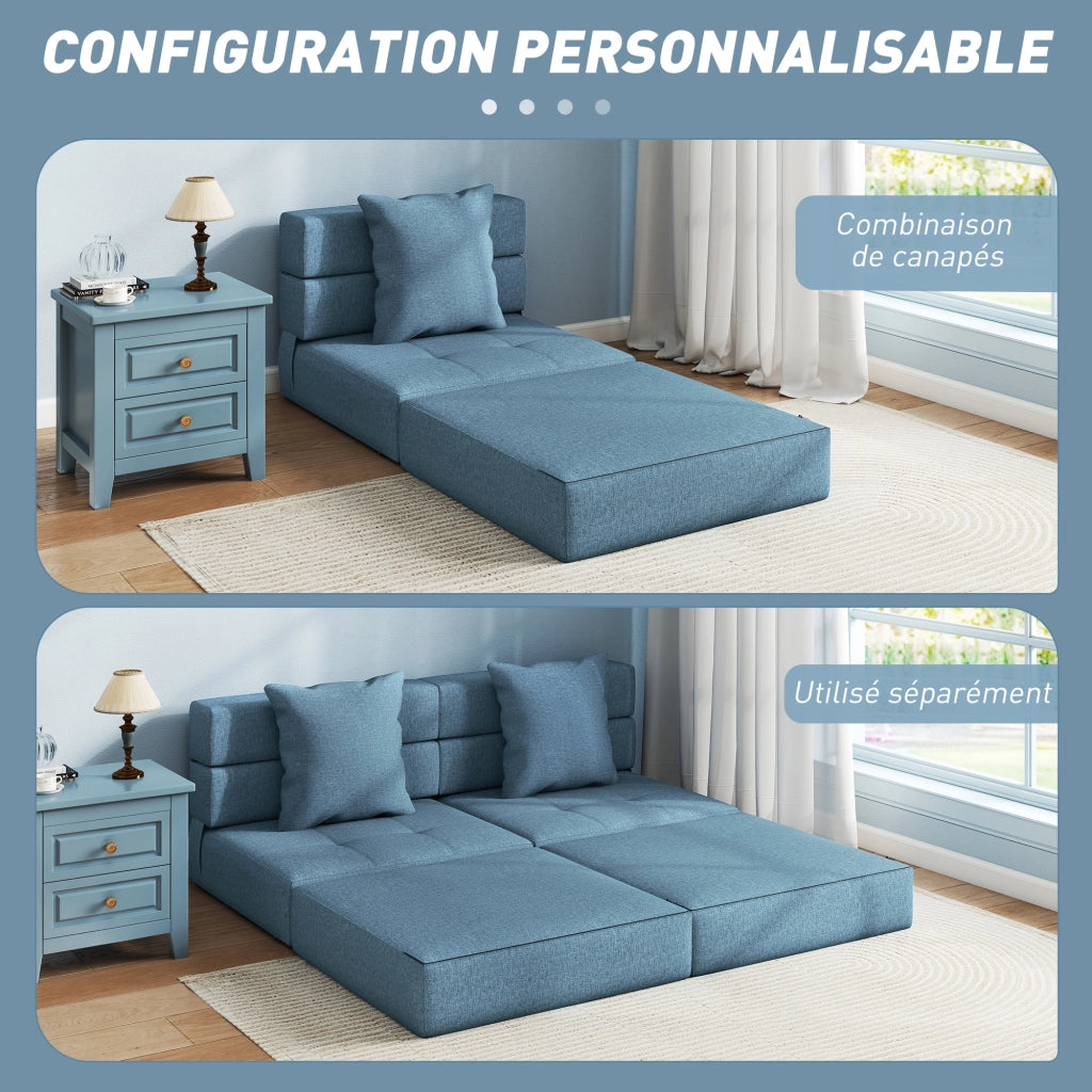 Poltrona letto ¨C Minimal ¨C tessuto blu scuro
