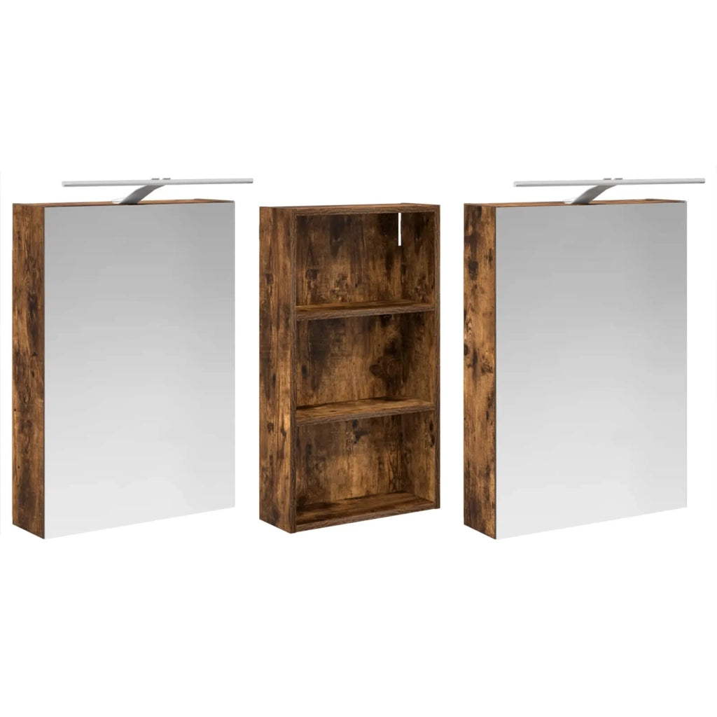 Set di Armadi da Bagno con lo scaffale 3 pcs 140 x 14,5 x 70 cm 3403788