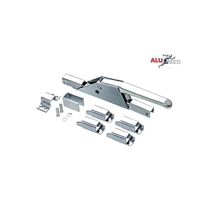 Comunello 21001-38 CAR 680 Cariglione per Infissi Acciaio Zincato Aste Esterne 14x14 mm Foro Lucchetto colore Zinco
