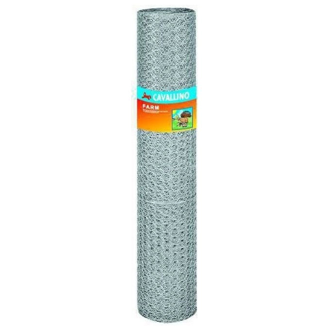 BLINKY 68020 Rete Farm Tripla Esagonale Zincata Maglia 25 mm Filo 0.70 mm Lunghezza 50 Metri colore Zincato