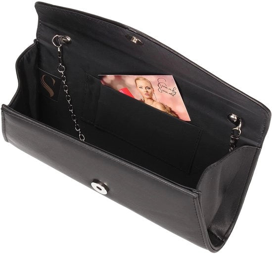 Borsa Clutch per Donna, Nero