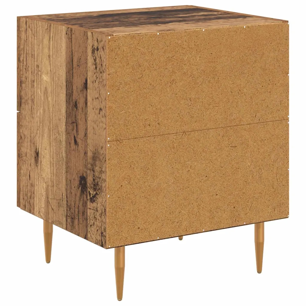 Set di 2 Comodini | Armadio da Notte | Mobiletto da notte Legno vecchio 40 x 35 x 47,5 cm