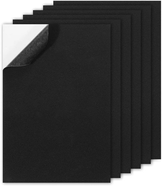 Pannelli di espansione 6 pezzi - Autoadesivi - Resistenti all'umidità - Isolanti termici - Isolanti acustici - Effetto d'assorbimento - 250 × 200 × 3 mm - Materiale isolante