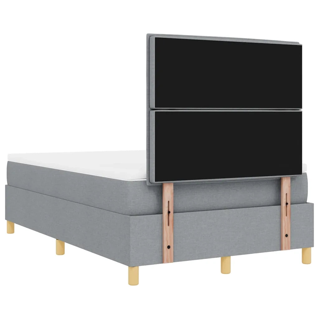 Letto a Sorgente LED Grigio chiaro 120 x 200 cm Tessuto 3343012