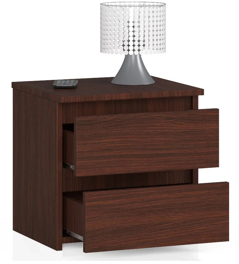Comodino AKORD CL2 Wengé 40 cm 2 cassetti 40x35x40 cm