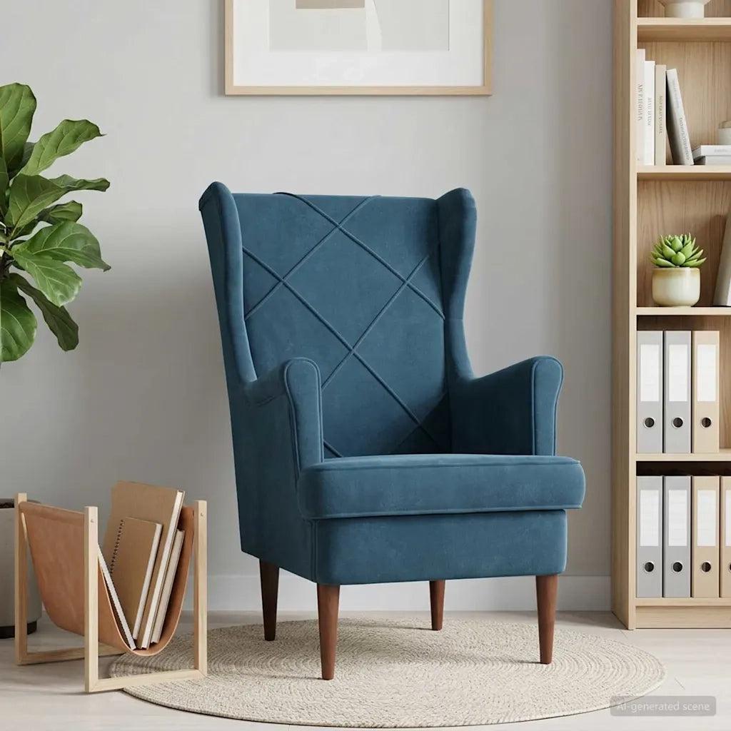 Poltrona Blu Velluto 42029904