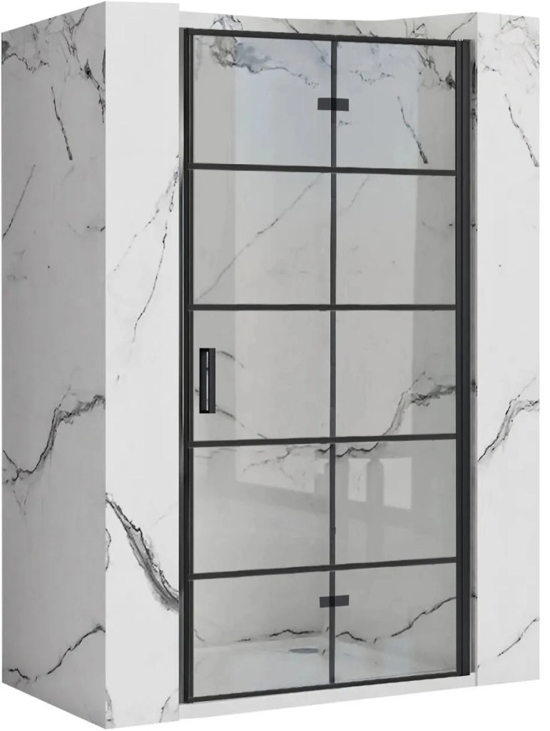 Porta Doccia Rea Molier Black 80 + Profilo