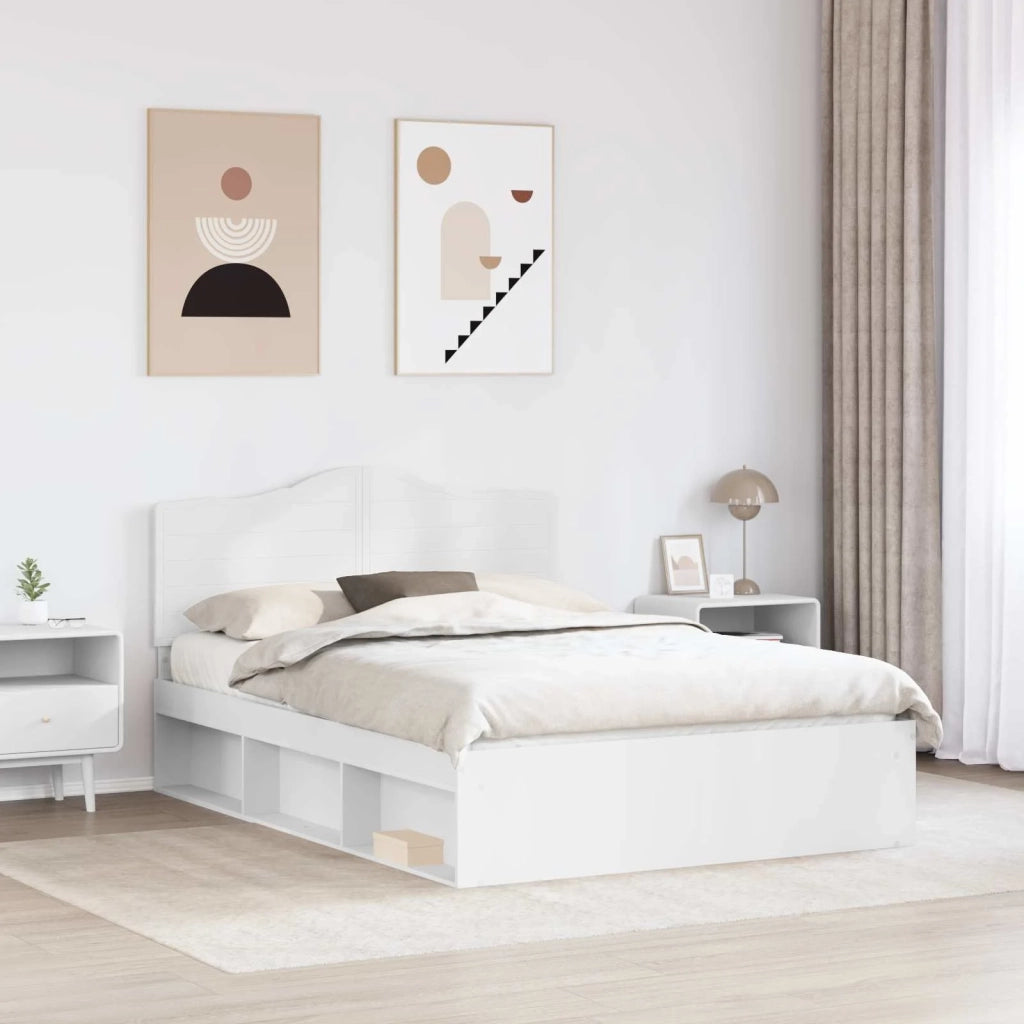 Struttura del letto Bianco 160 x 200 cm Pino massello 3413281
