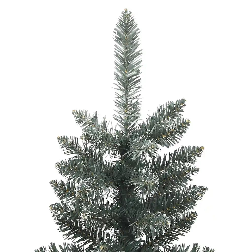 Albero di Natale Artificiale Sottile con Base Verde 180 cm PVC 345185