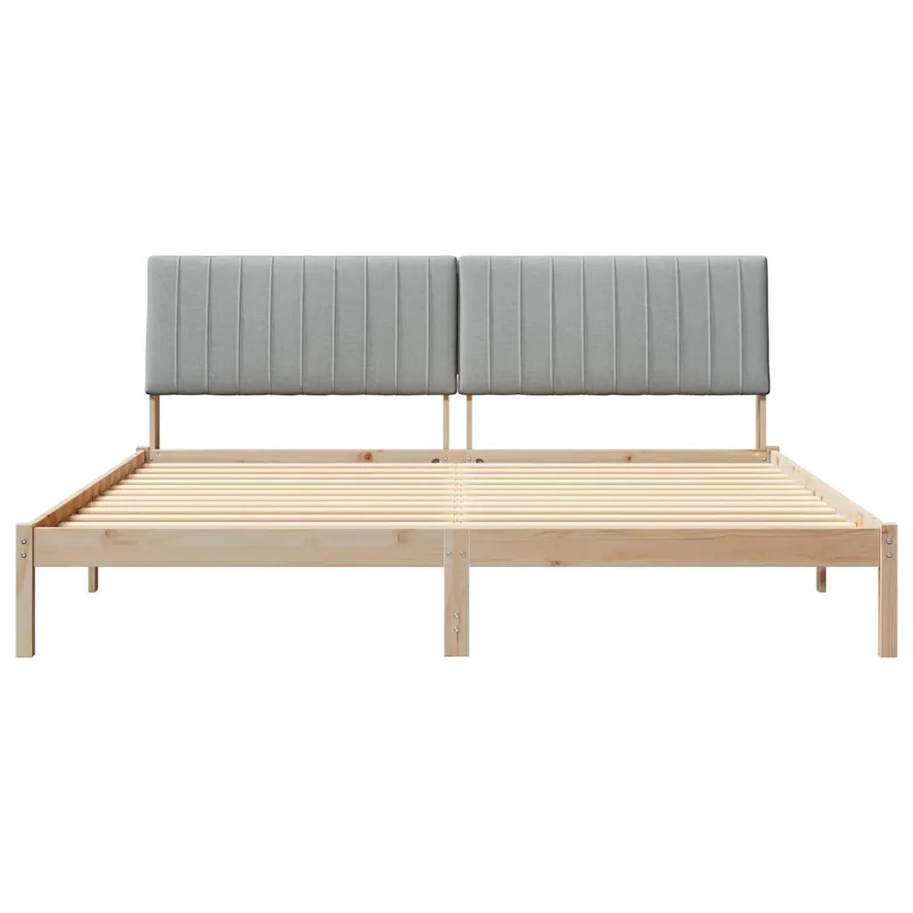 Struttura del letto Marrone 200 x 200 cm Pino massello