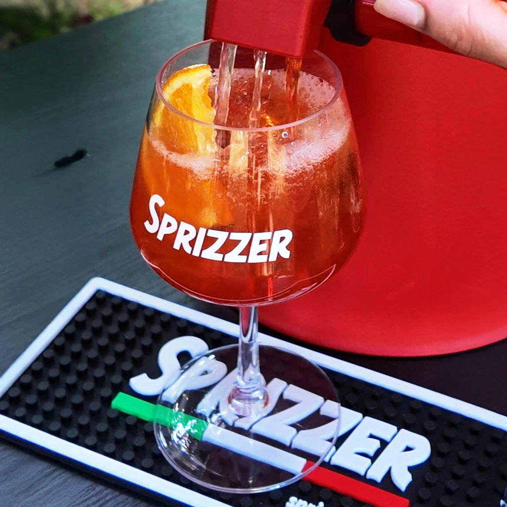 SPRIZZER Kit Completo Arancio in Plastica con 6 Bicchieri per Aperitivi Design Italiano Funzionale e Colore Vivace – SPRIZZER-ARANCIO-6-BICCHIERI
