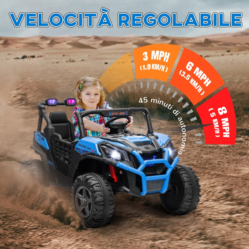 Macchina elettrica per bambini ¨C zephmum ¨C 24V, telecomando, blu