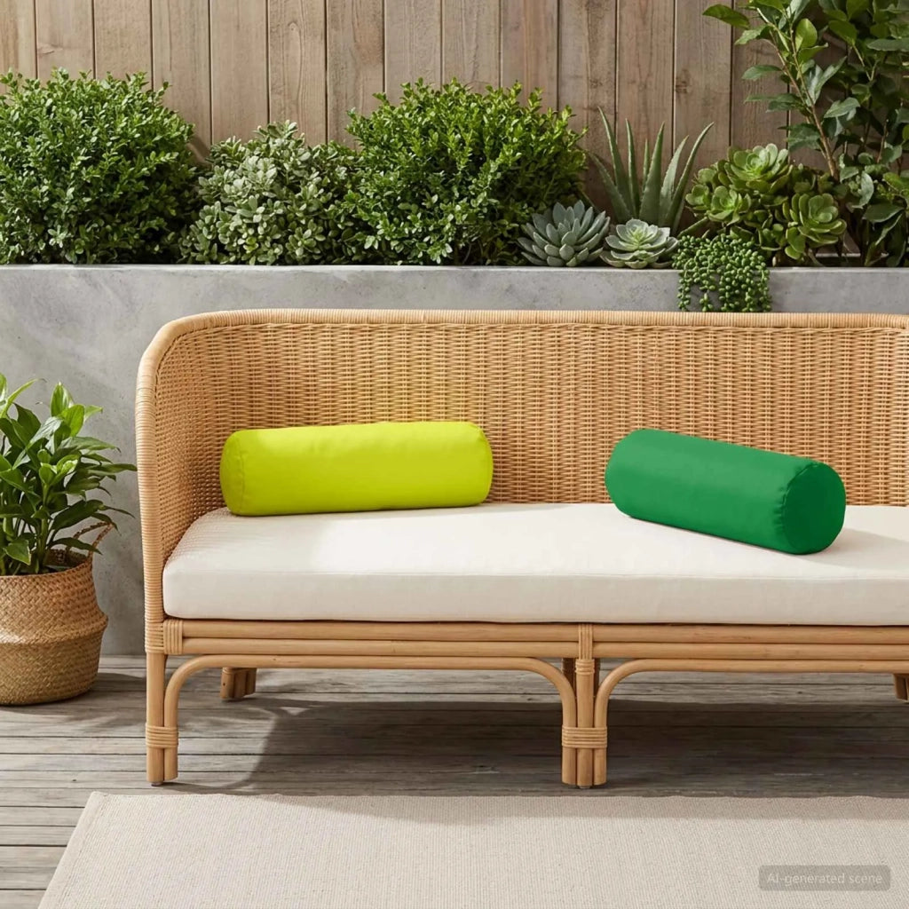 Federa 2 pcs HEERLEN Verde Ø 15 x 40 cm Poliestere 923327