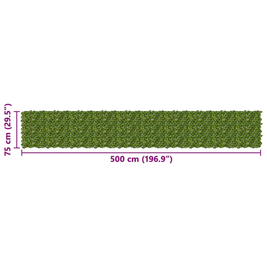 Schermo per balcone con foglie Verde e Giallo 500 x 75 cm 42040670