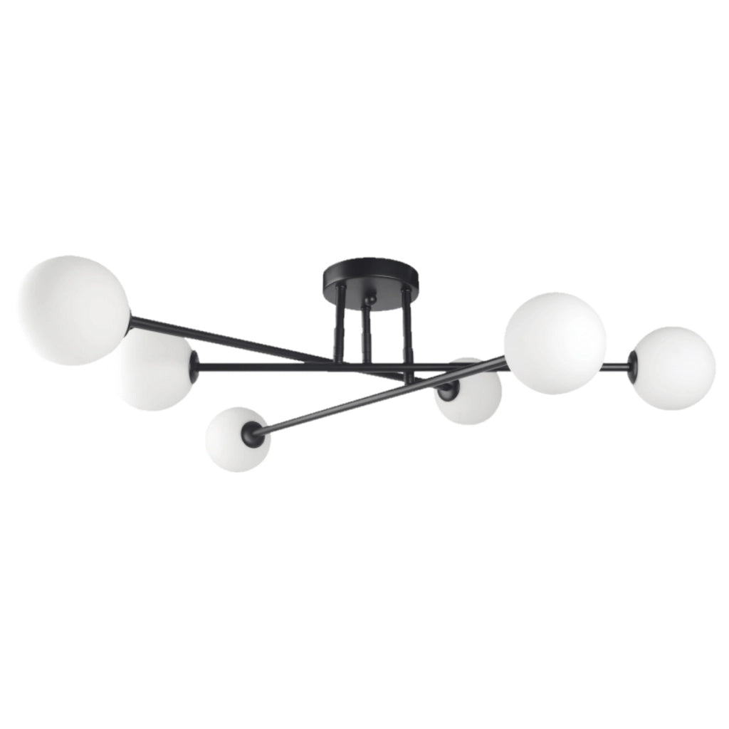 Plafoniera Light Prestige Dorado nero metallo 6xG9 80cm