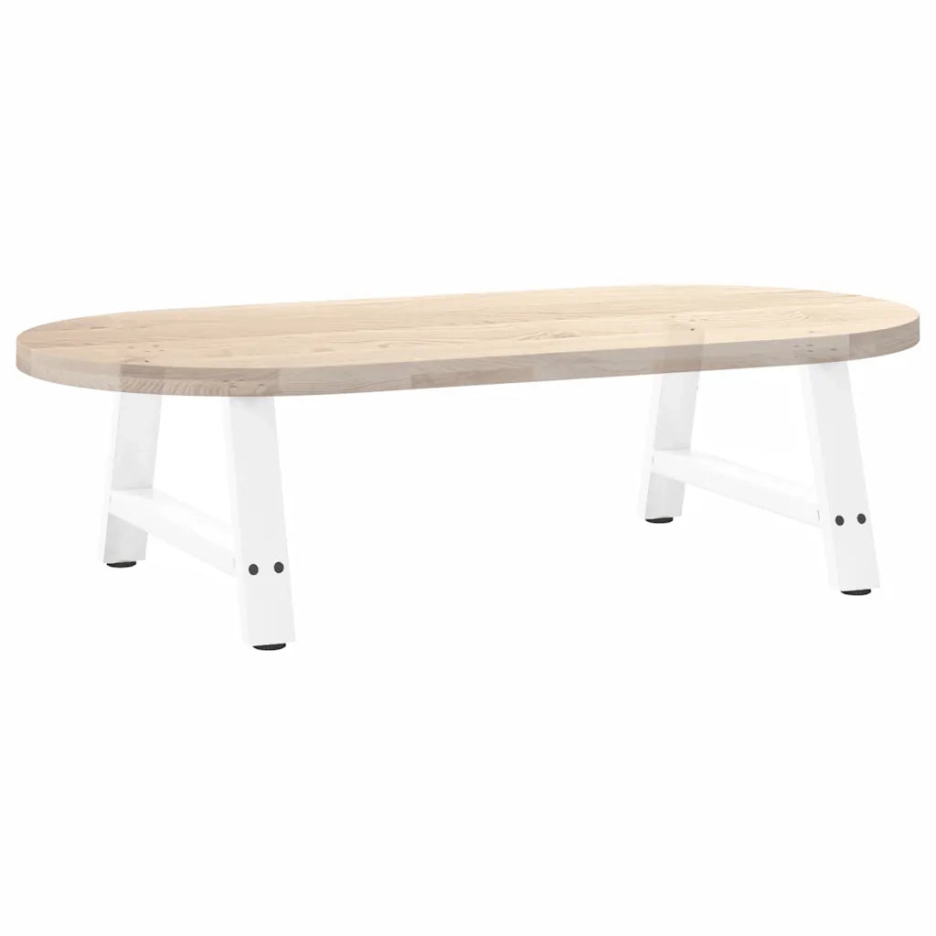 Gambe per Tavolino da Caffè a Forma di A 2 pz Bianche 60x(30-31) cm Acciaio 4012821