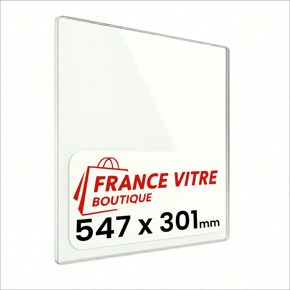 547 x 301 x 4 mm - Vetro per stufa a legna - vetro camino di ricambio - vetro per caminetto resistente al fuoco - France Vitre