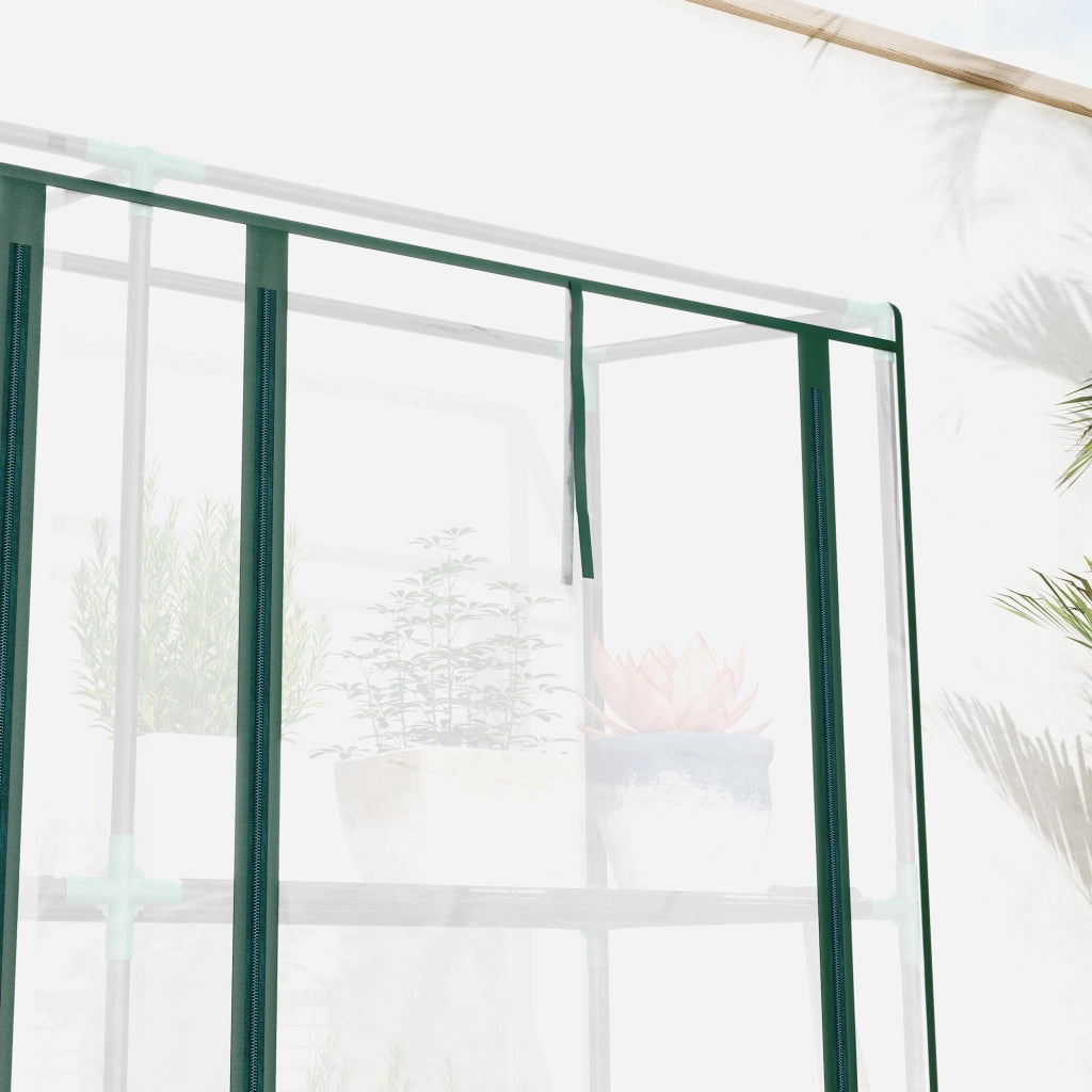 Serra da balcone 3 porte ¨C Minimal ¨C 215x46x151 cm trasparente con ripiani