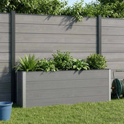 Letto rialzato da giardino 2 pz Nero 200 x 30 x 72 cm 3438796