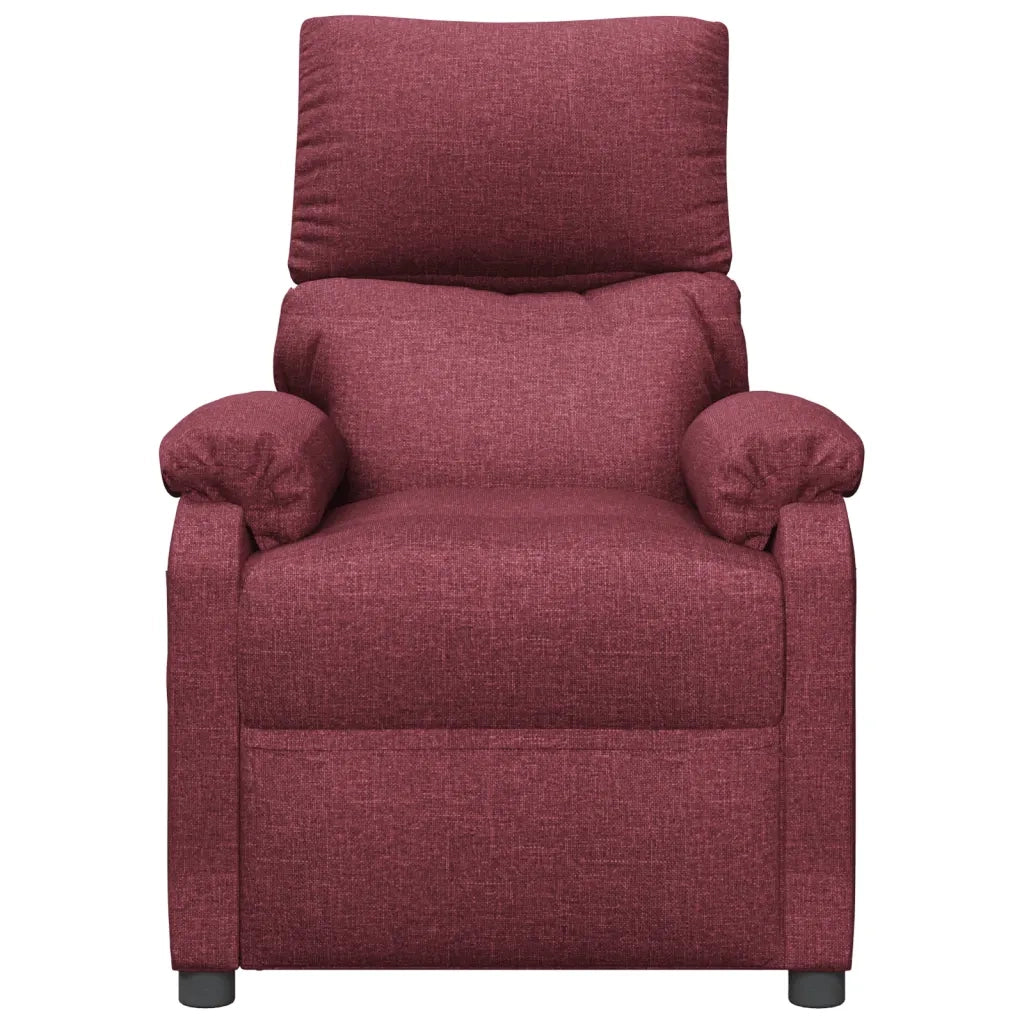 Poltrona Reclinabile in Tessuto Rosso Vino 342454