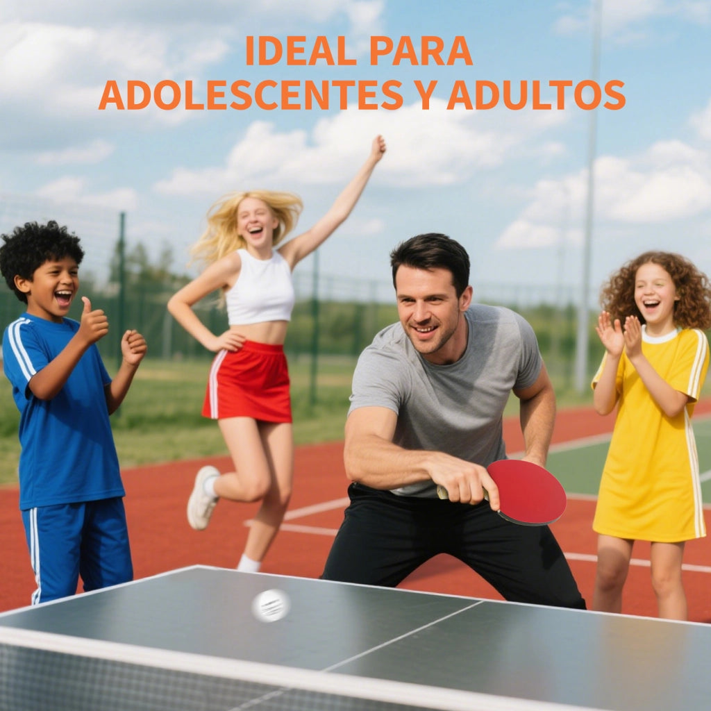 Set Ping Pong con 4 Racchette 8 Palline e Custodia ¨C Minimal ¨C Rosso