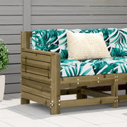 Divano da Giardino Senza Braccioli con Cuscini-Sofa da Giardino-Divano da esterno Impregnato Pino 281441