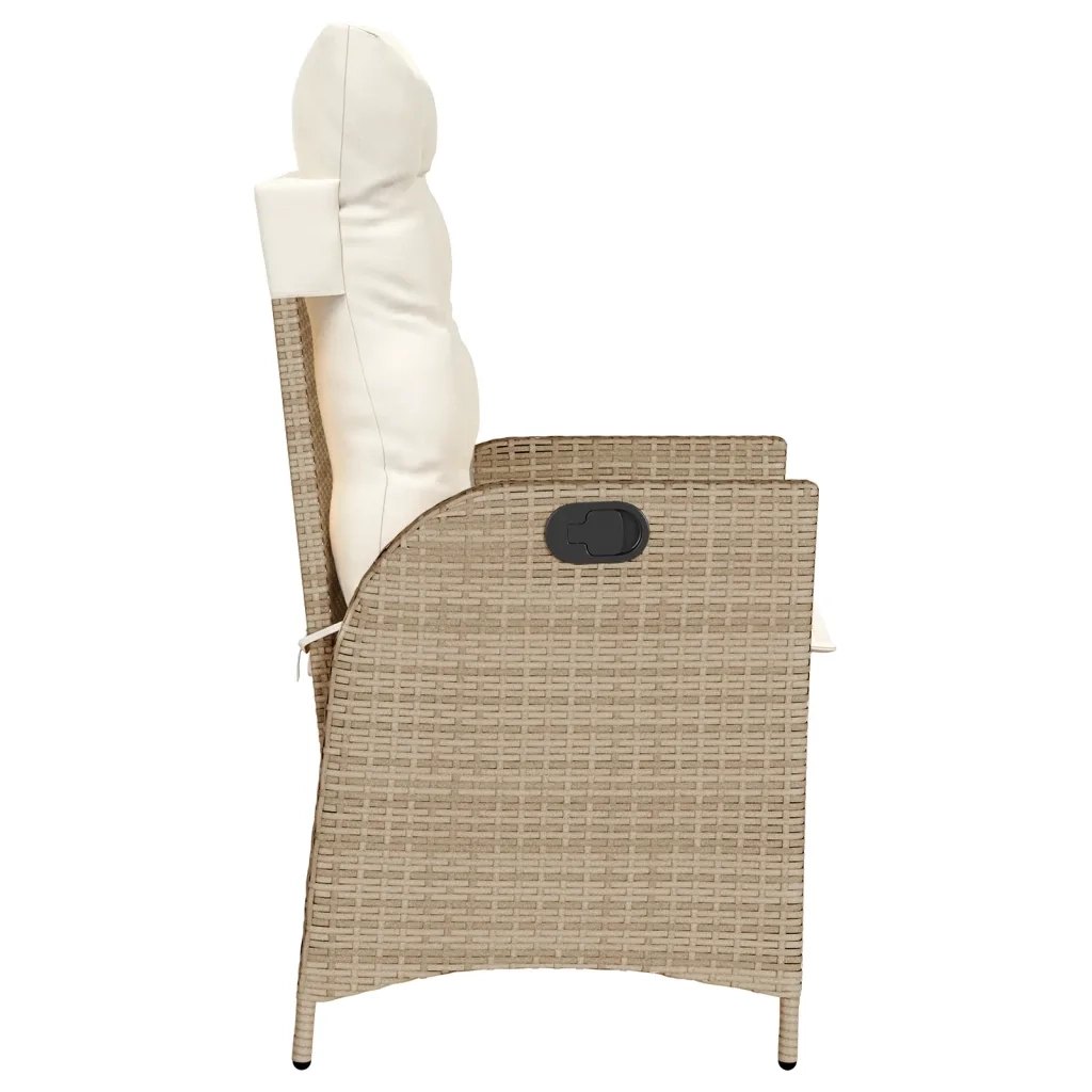Set da Bistr¨° 3 pz | Set Salotto da Giardino con Cuscini Beige in Polyrattan