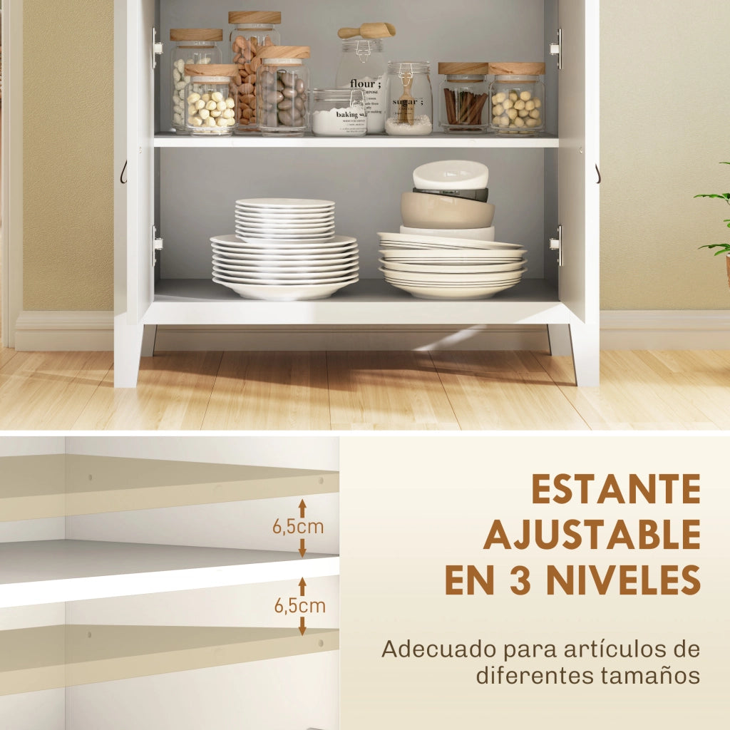 Armadio con cassetti e ripiani ¨C zephmum ¨C bianco e rovere 80x40x90