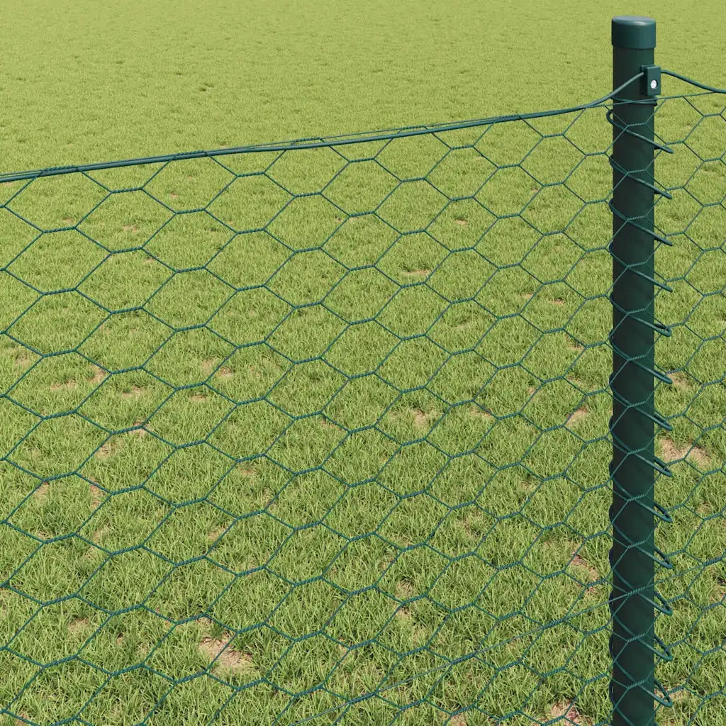 Recinzione Esagonale Verde 1,6 x 25 m PVC 42005403