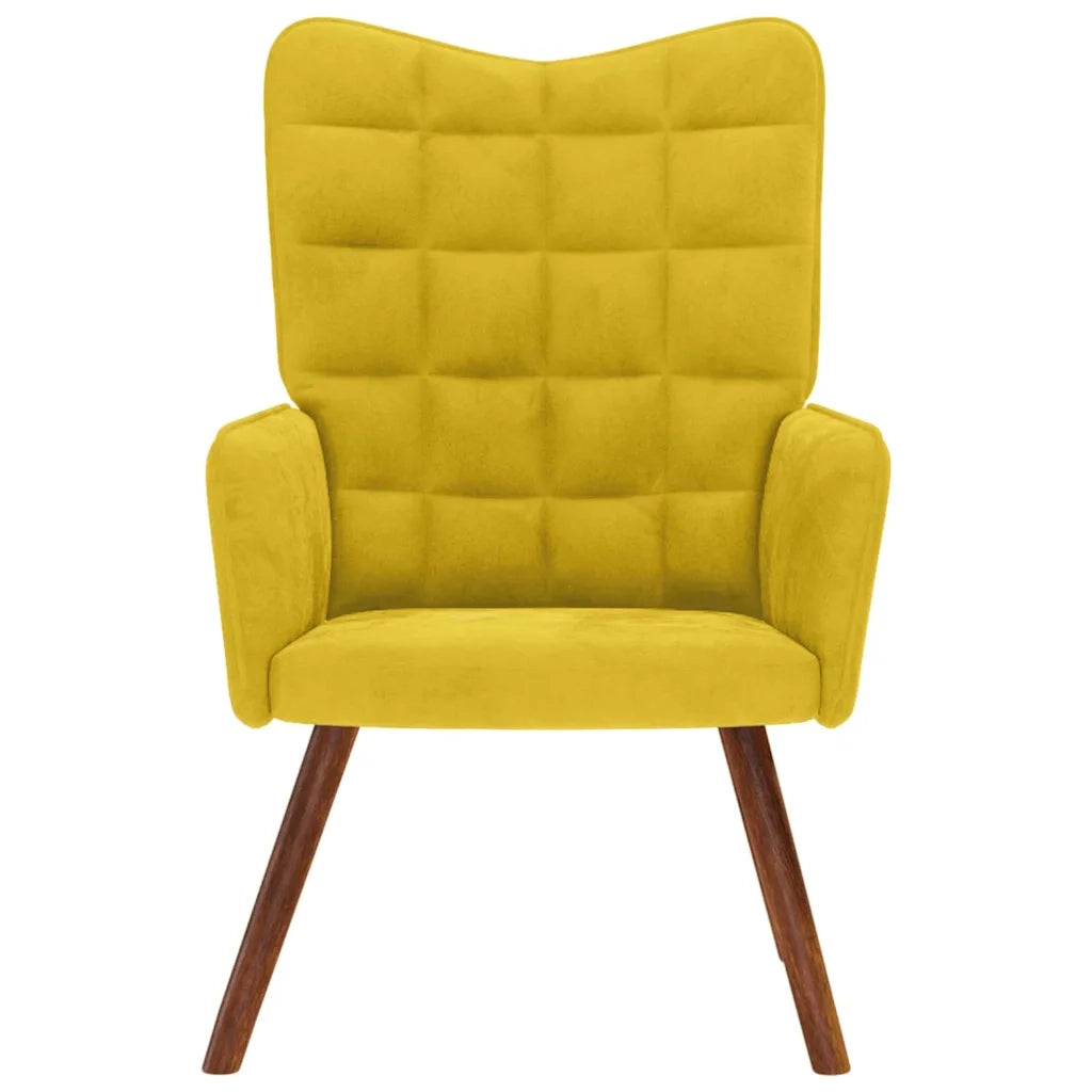Poltrona Relax | Sedia Relax Giallo in Velluto