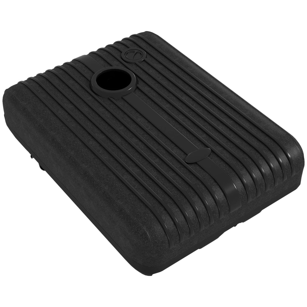 Base Ombrellone Riempibile con Acqua e Sabbia ¨C Minimal ¨C 80x60 cm, Nero