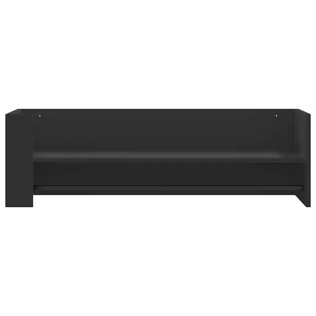 Scaffale a Parete Nero 100x35x30,5 cm in Legno Multistrato 848459