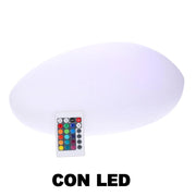 Lampada led plastica ricaricabile sassomulticolor cm 51x37h20