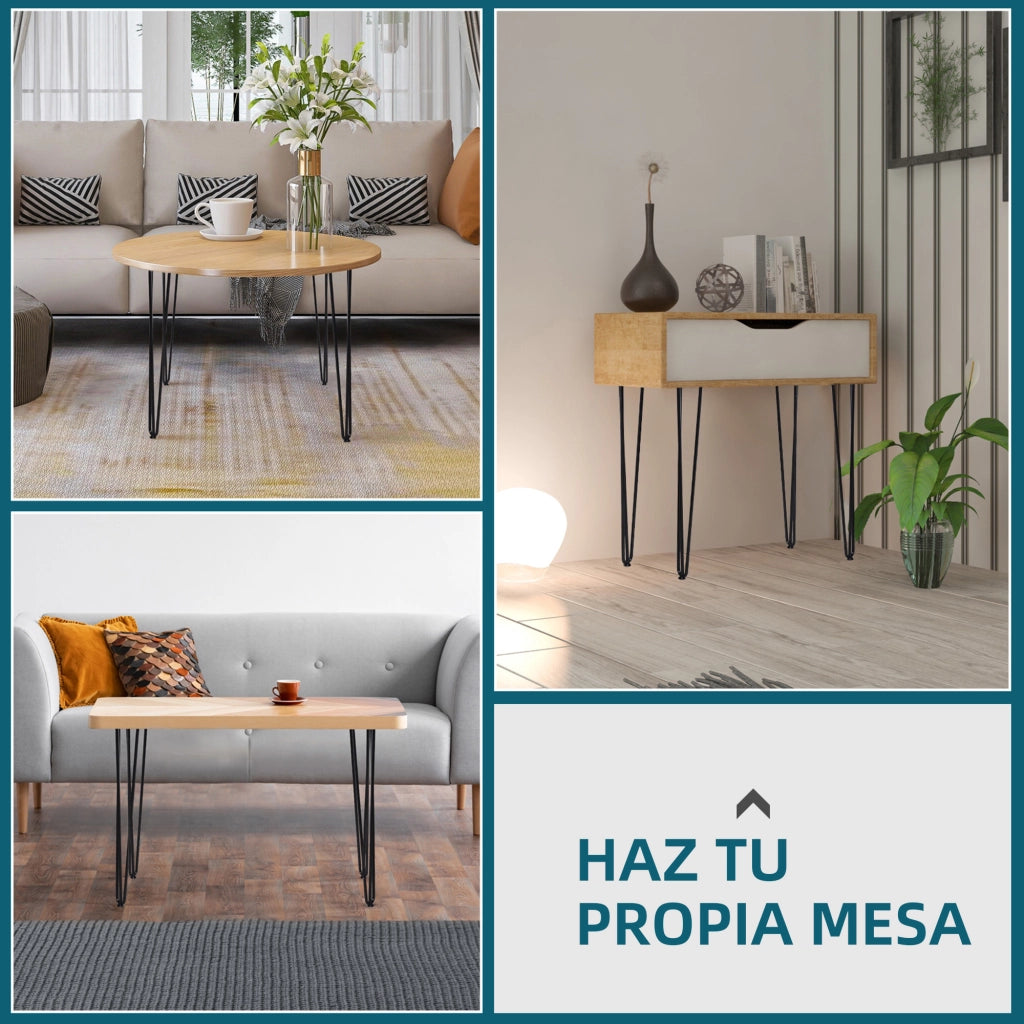 Gambe per Tavolo ¨C Minimal ¨C Nero 12x12x71cm