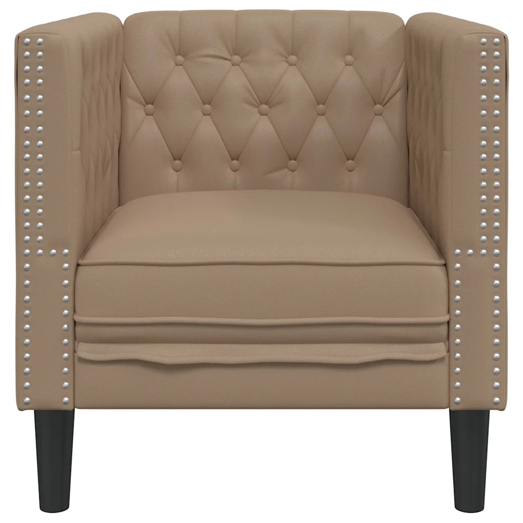 Poltrona Chesterfield Cappuccino in Similpelle 372657