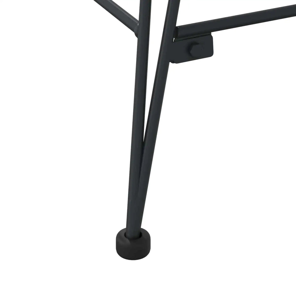 Sedia da Bar 2 pcs Nero 55 x 52 x 92 cm Rattan e Ferro 42011554