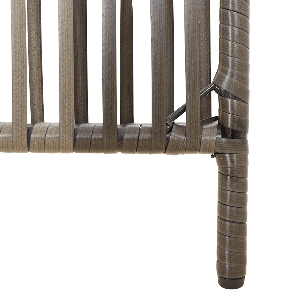 Divisorio per Ambienti | Divider per stanze | Paravento a 4 Pannelli Grigio in Polyrattan