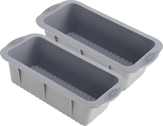 Forme per pane in silicone - Antiaderente - 2 pezzi - 25 x 12 x 7 cm